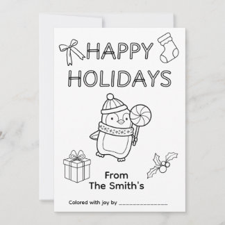 Colouring Christmas Card