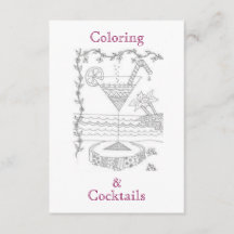 Colouring & Cocktails Girls Night Party Invitation