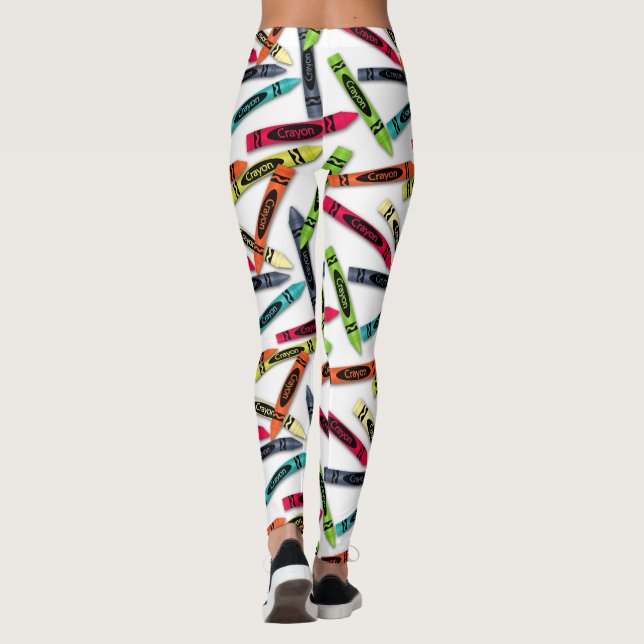 Colouring Crayons, You Customise the Colour Leggin Leggings (Back)