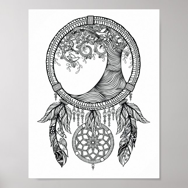 Colouring Dreamcatcher Poster (Front)