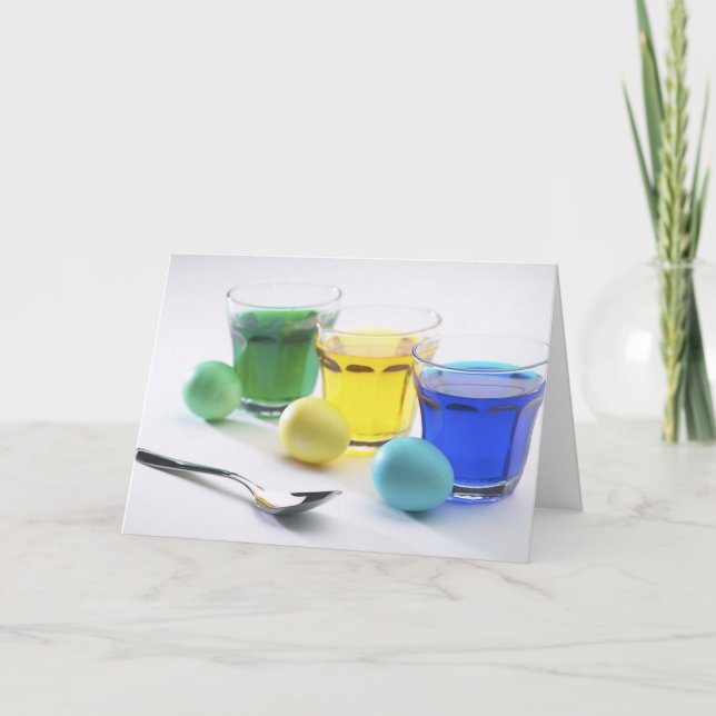 Colouring Easter Eggs Card (Front)