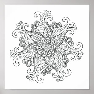 Colouring Mandala Poster