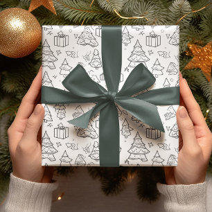 Colouring Outline Of Christmas Wrapping Paper