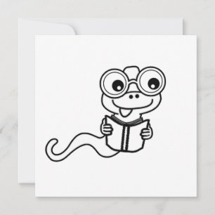 Colouring page book worm
