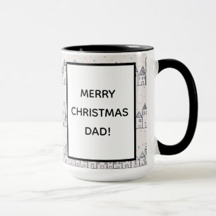 Colouring Page Christmas Village in the Snow Mug