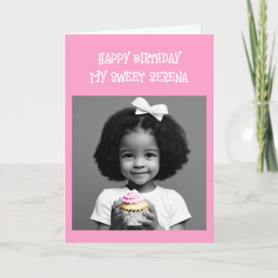 Colouring Page   Little Girl with Cupcake Card