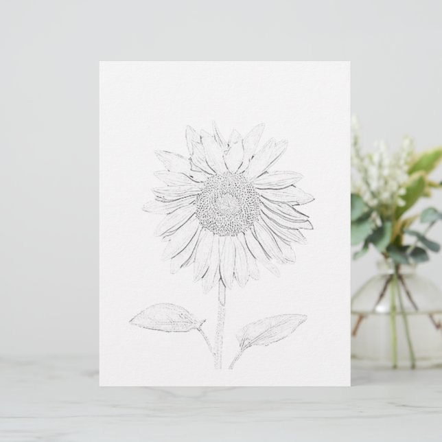 Colouring Page - Sunflower (Standing Front)