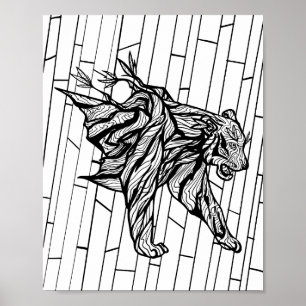 Colouring Page - Year of the Tiger Poster