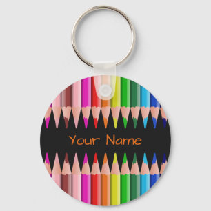 Colouring Pencils custom key chains