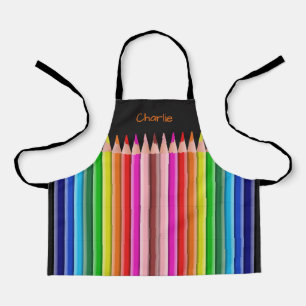 Colouring Pencils custom name Apron