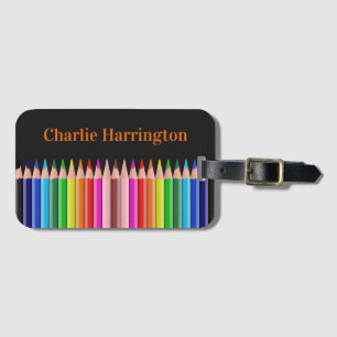 Colouring Pencils custom name Luggage Tag