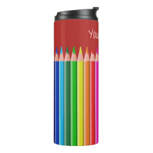 Colouring Pencils custom name thermal tumbler