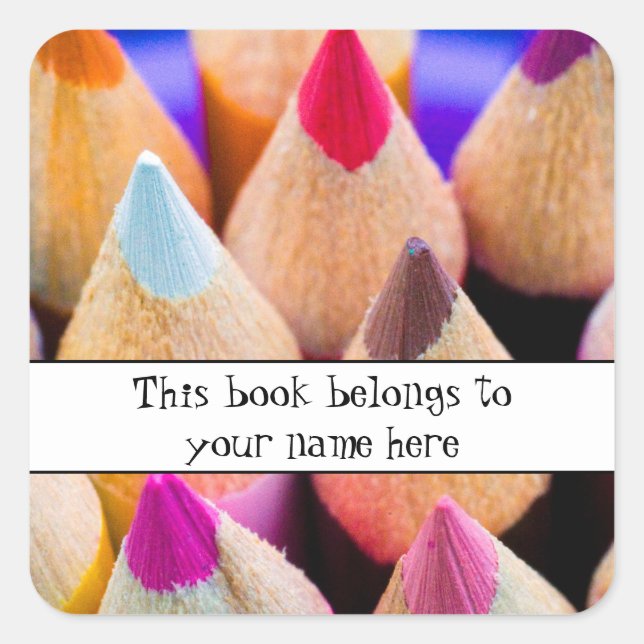 Colouring pencils "This book belongs to" sticker (Front)