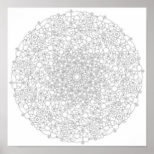 Colouring Poster – Bubble Star Mandala