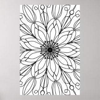 Colouring Poster, Mandala Poster