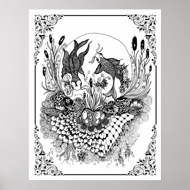 Colouring Poster "MrsDee's Fish Bowl" (Front)