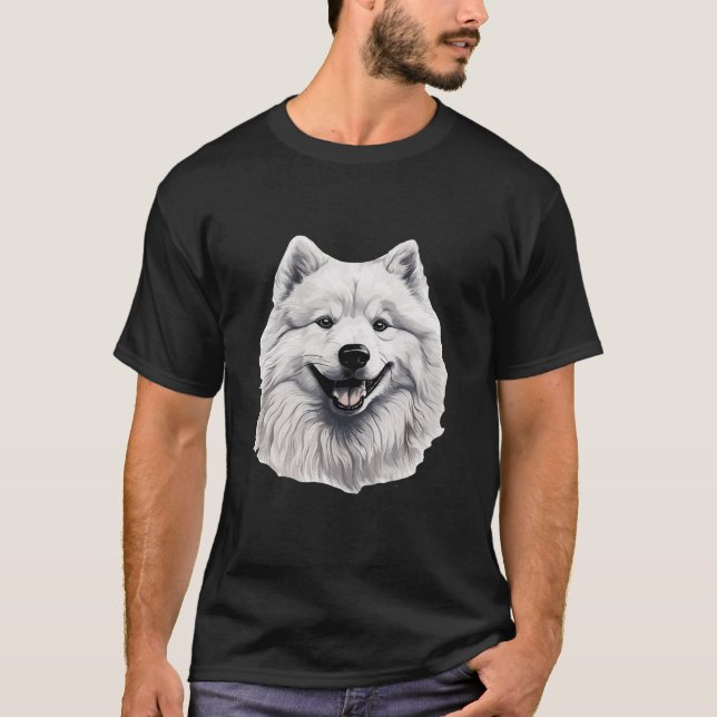 Colouring Samoyed Dog Puppies Samoyed fan Lover Ow T-Shirt (Front)