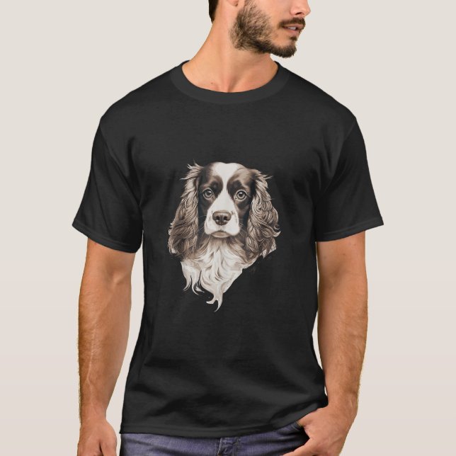 Colouring Spaniel Dog Puppies Spaniel Mum fan Love T-Shirt (Front)