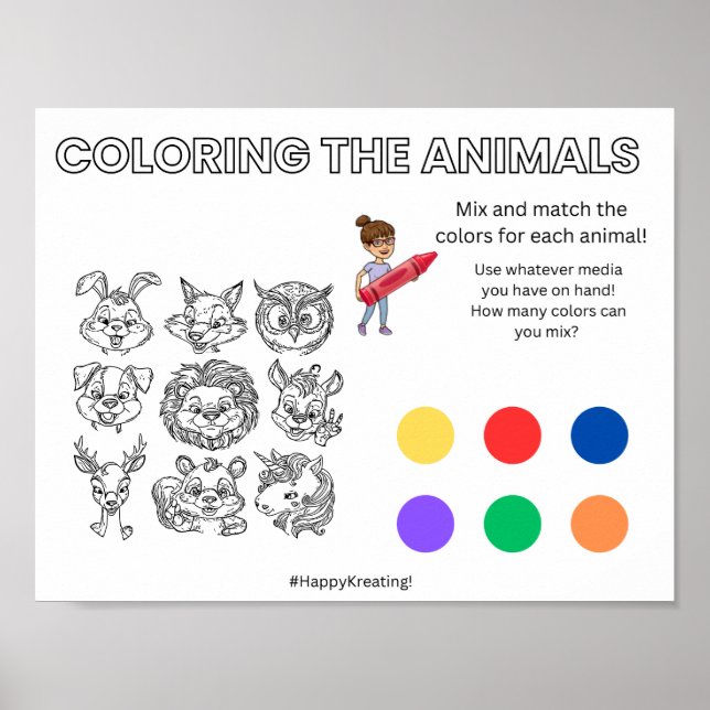 Colouring the Animals  Poster (Front)