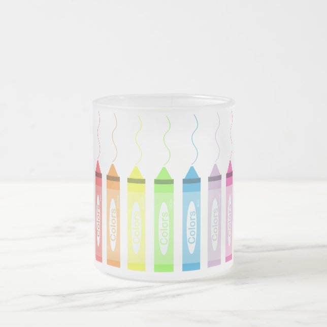 Colouring Time! Frosted Glass Coffee Mug (Center)