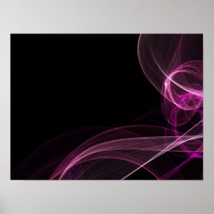 Colourized Ribbons - Pink Poster