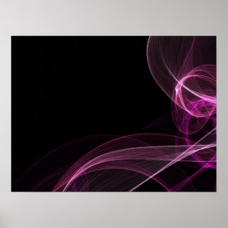 Colourized Ribbons - Pink Poster