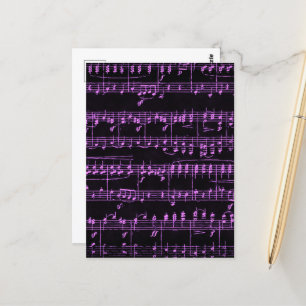 Colourized Sheet Music Postcard