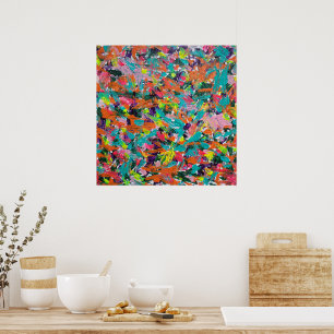 Colours and Expressions in Acrylic Paint Poster