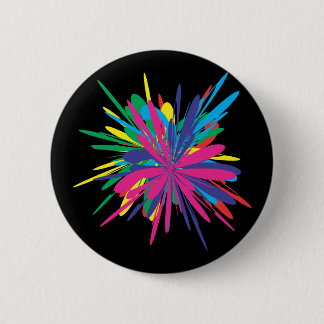 colours and shapes 6 cm round badge