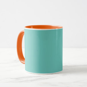 Colours Aqua and Orange Team Colours Combo Mug