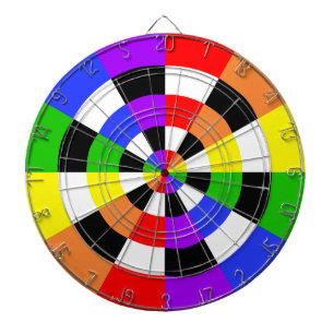 Colours Black and White Dartboard