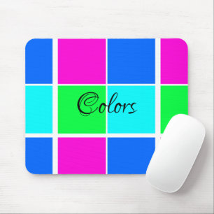 Colours Blue Pink Green  Mouse Pad! Mat