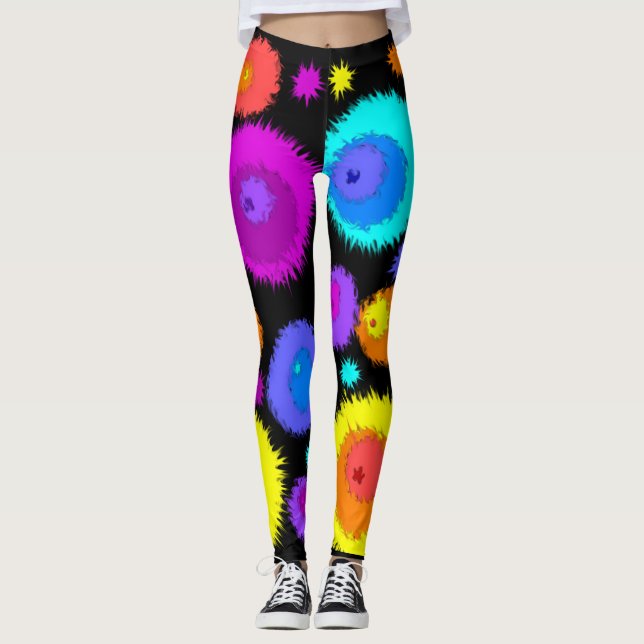 Colours Bursting Leggings (Front)