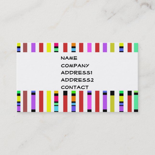colours business card (Front)