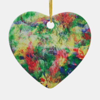 colours ceramic tree decoration