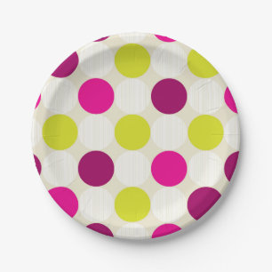 Colours dots paper plate
