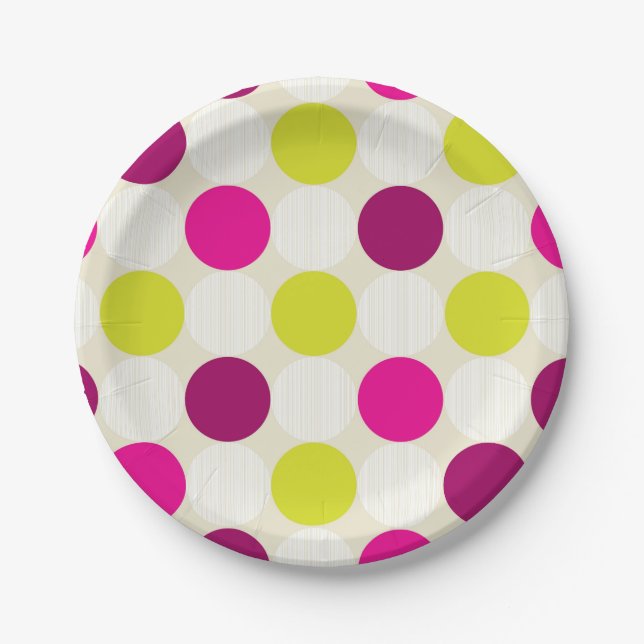 Colours dots paper plate (Front)