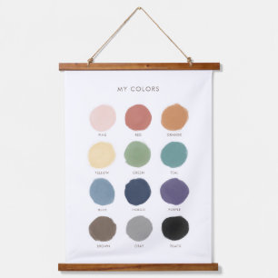 Colours Educational Preschool Classroom Decor Hanging Tapestry