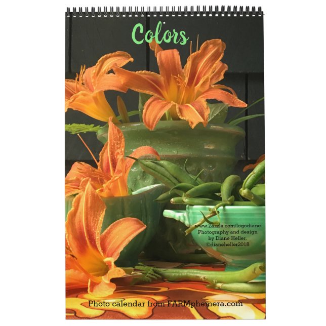 "Colours" Floral photo calendar: FARMphemera.com Calendar (Cover)