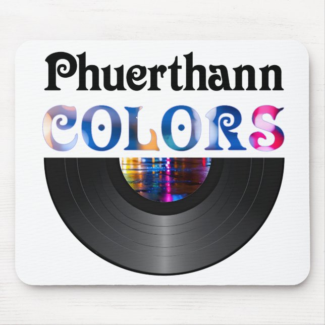 "Colours" Half-Vinyl Album Mouse Mat (Front)