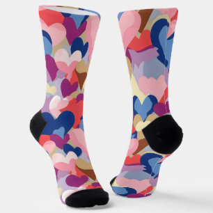 Colours Heart Pattern Socks