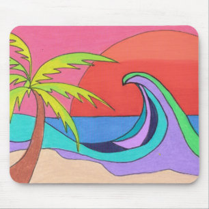 Colours in a Wave Mouse Mat
