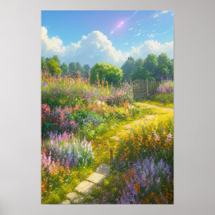 Colours in Harmony, Beautiful Garden Poster