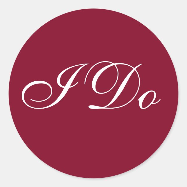 Colours Invitation Burgundy Classic Round Sticker (Front)