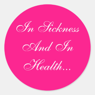 Colours Invites Bright Pink Classic Round Sticker