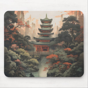 Colours Landscape Asian House Mouse Mat