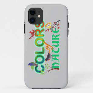 Colours nature colourful birds jungle cute cartoon iPhone 11 case