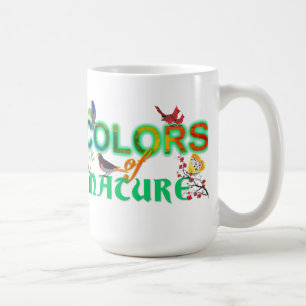 Colours nature colourful birds jungle cute cartoon coffee mug