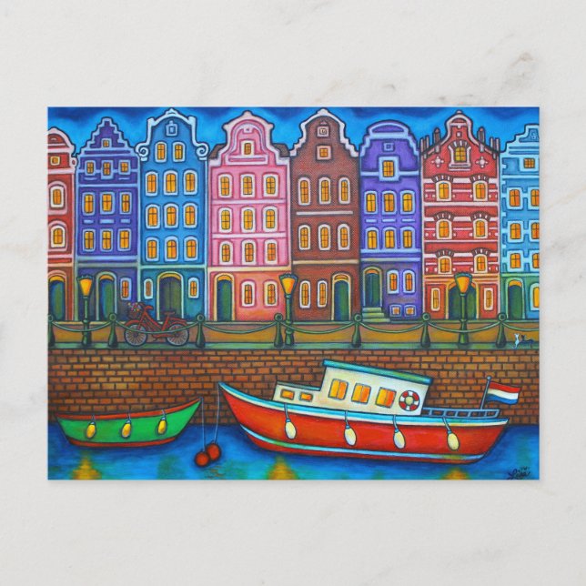Colours of Amsterdam Post Card by Lisa Lorenz (Front)