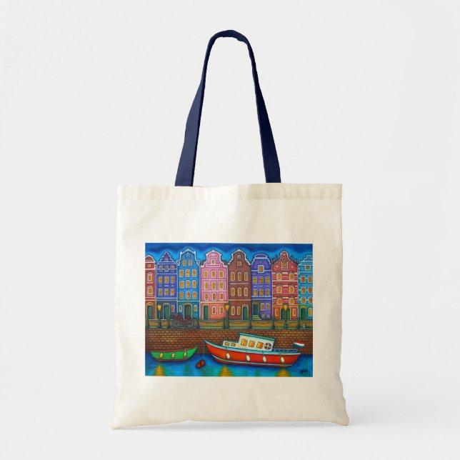 Colours of Amsterdam Tote Bag by Lisa Lorenz (Front)